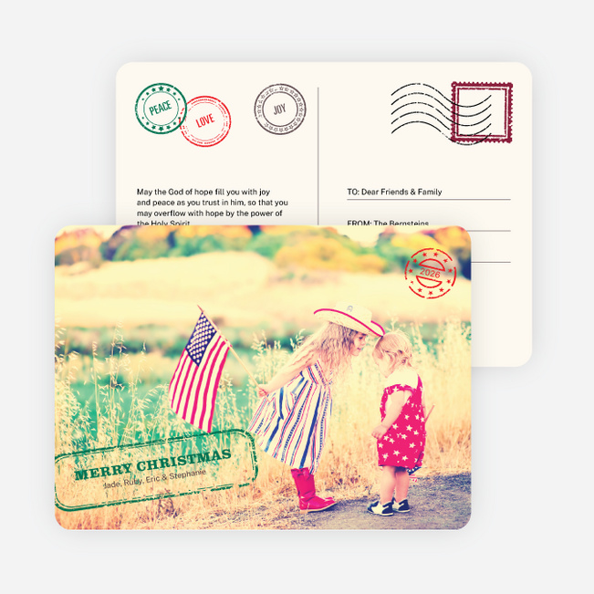 Season’s Greetings Postcards - Green