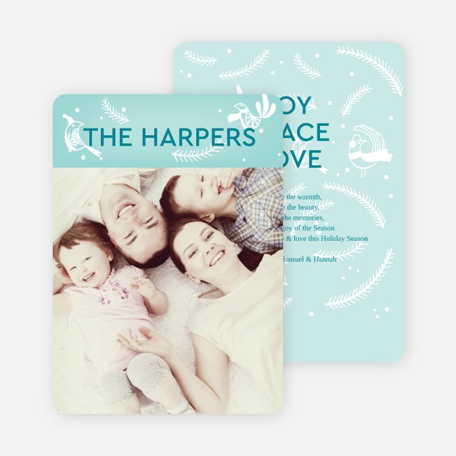 Snowbird Holiday Cards - Blue
