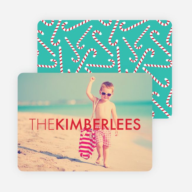 Candy Cane Crush Holiday Cards - Green