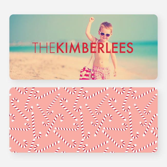 Candy Cane Crush Holiday Cards - Pink