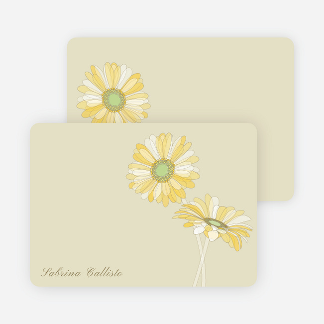 Elegant Flowers Personal Stationery - Rich Soil