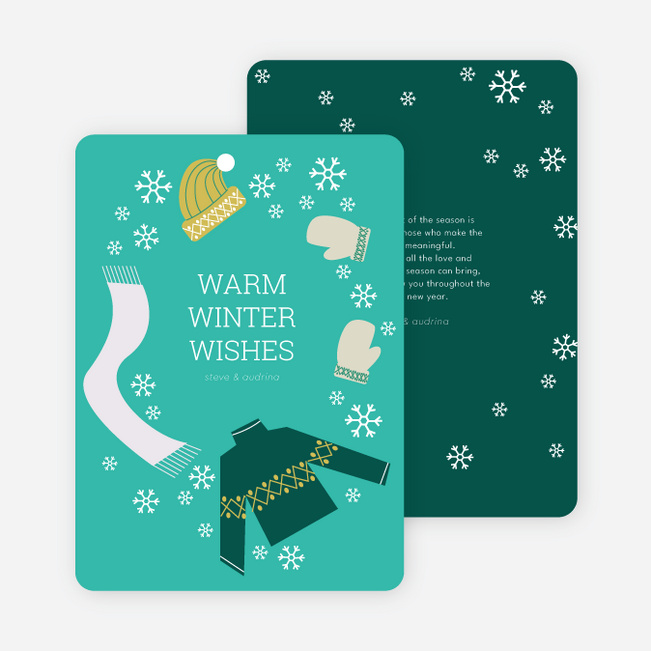 Frozen Christmas Cards - Green