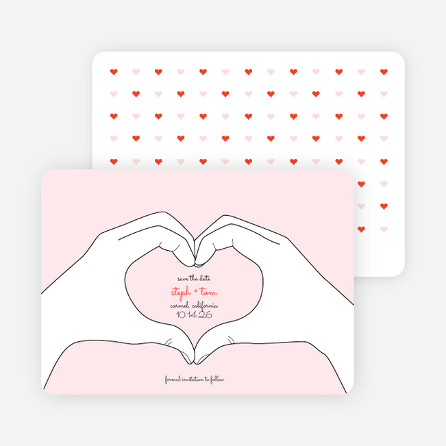 Save the Date Hands - Pink