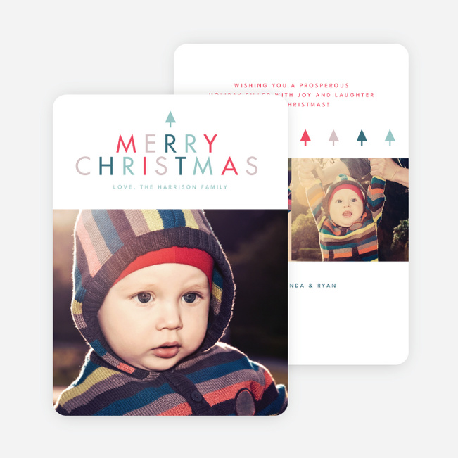 A Simple Merry Christmas Card - Blue