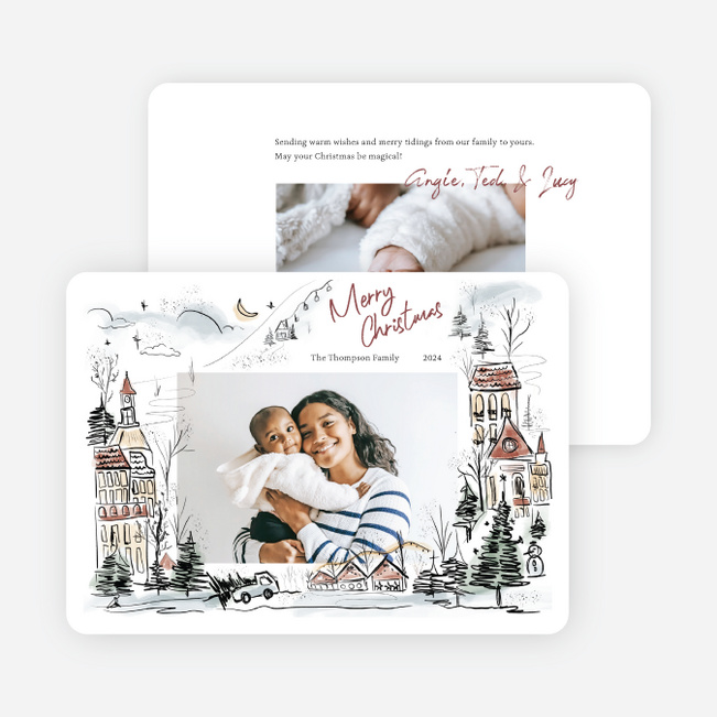 Whimsy Wonderland Christmas Cards - White