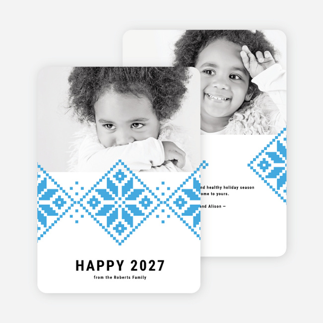 Keep Toasty New Year Cards - Blue