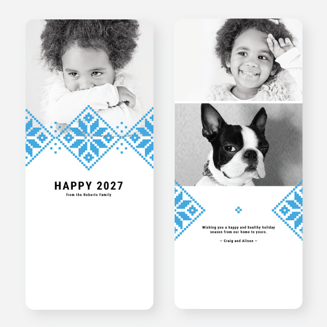 Keep Toasty New Year Cards - Blue