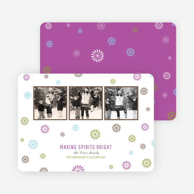 Making Spirits Bright Holiday Photo Cards - Amethyst