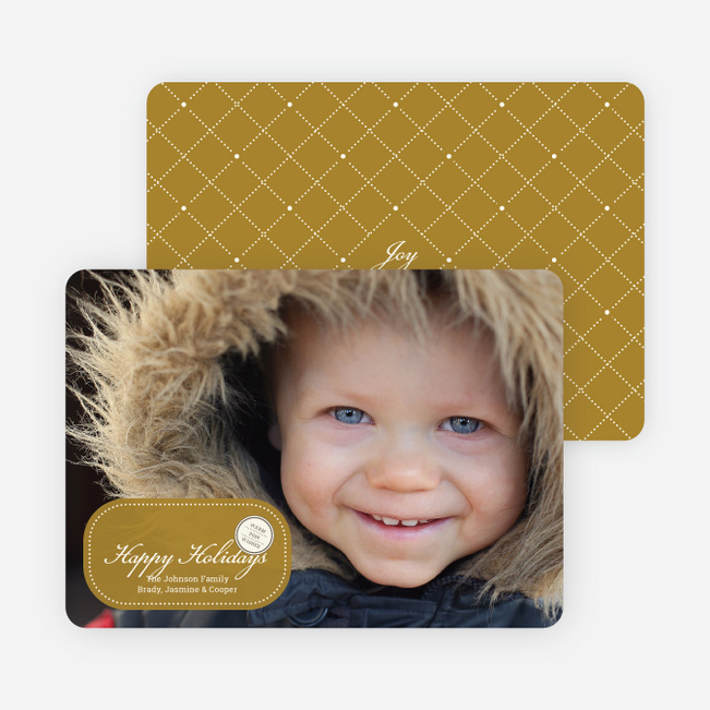 Sealed with a Photo Holiday Cards - Mustard
