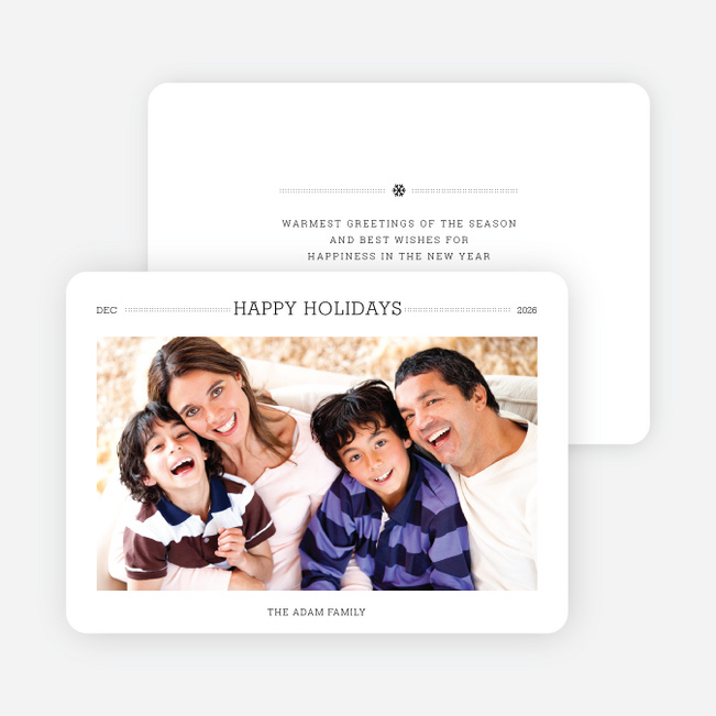 Simply Chic Happy Holiday Cards - Black