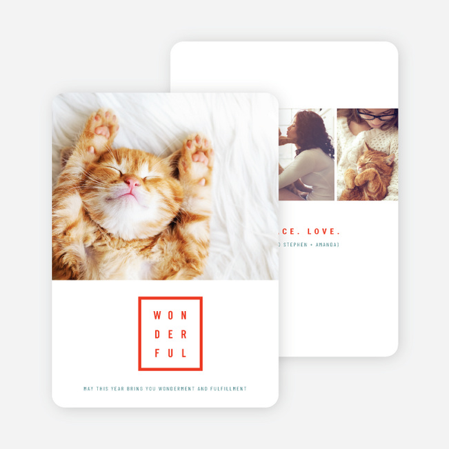 Wonderful Icon Holiday Cards - Red