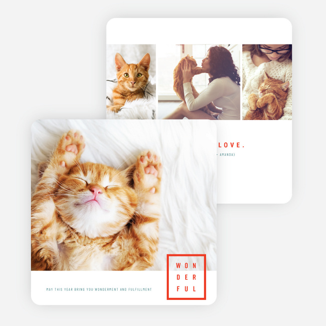 Wonderful Icon Holiday Cards - Red