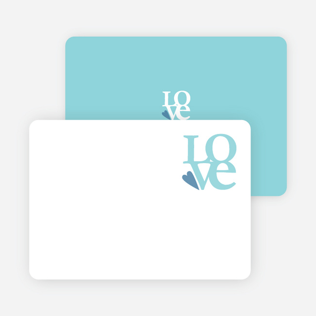 Love Sculpture Valentine’s Day Personal Stationery - Blueberry Frosting