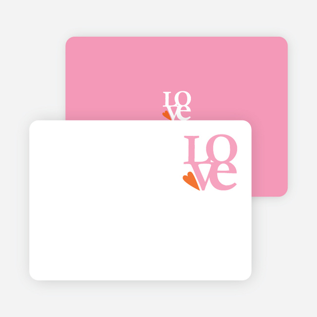 Love Sculpture Valentine’s Day Personal Stationery - Pink Icing