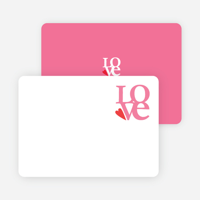 Love Sculpture Valentine’s Day Personal Stationery - Tutti Frutti