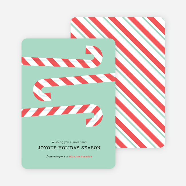 Sweet Holiday Candy Cane Cards - Green