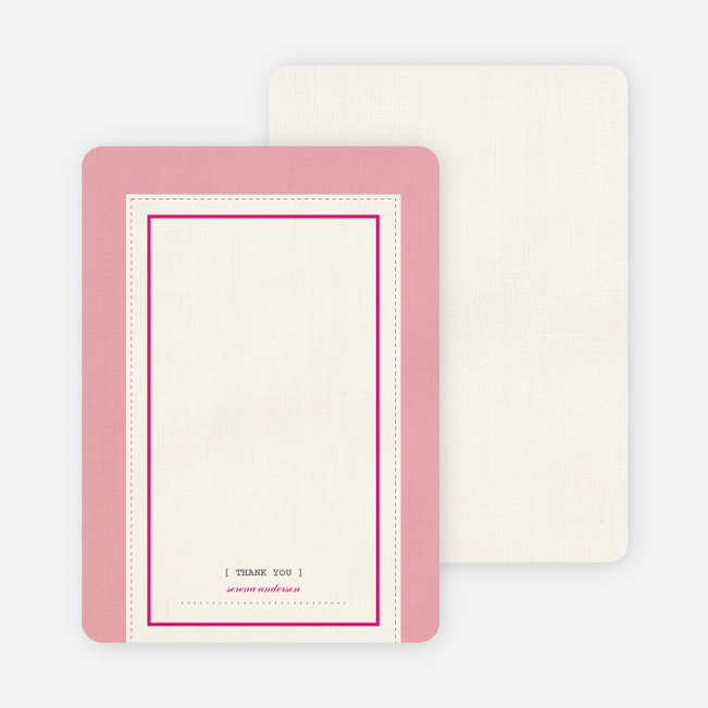 Baby Ticket Matching Thank You Cards - Bubble Gum