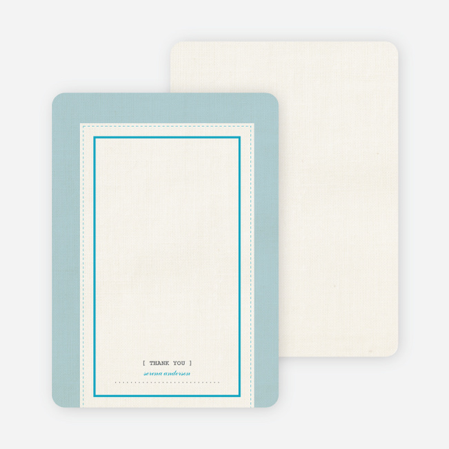 Baby Ticket Matching Thank You Cards - Glacier