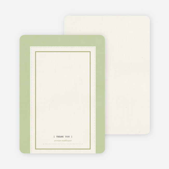 Baby Ticket Matching Thank You Cards - Lime Tree