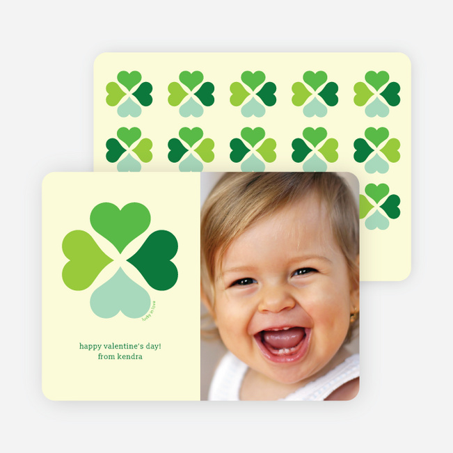 Four Heart Clover for Valentine’s Day - Forest Green