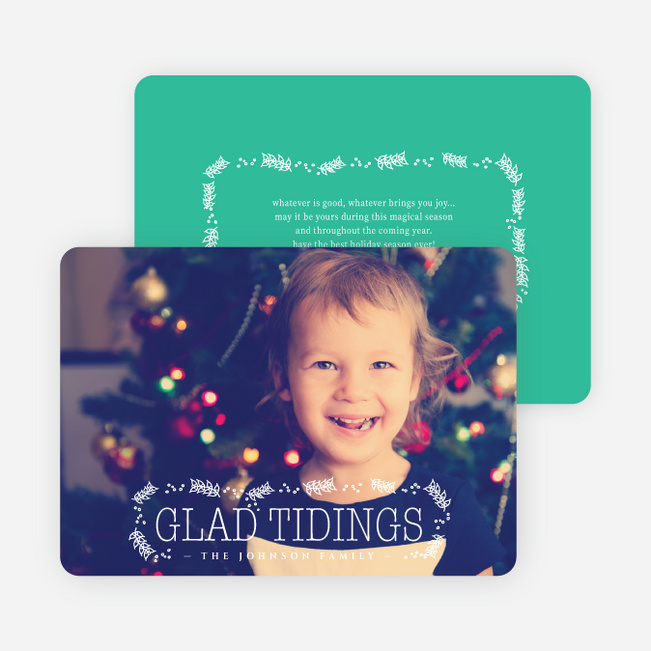 Glad Tidings Holiday Cards - Green