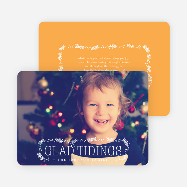 Glad Tidings Holiday Cards - Orange