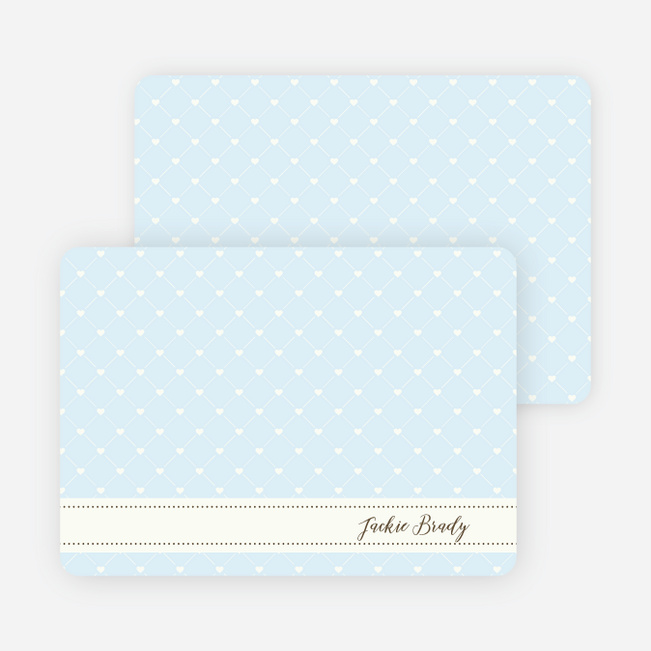 Notecards for the ‘Quilted Love’ cards. - Baby Blue