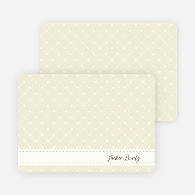 Notecards for the ‘Quilted Love’ cards. - Wheat