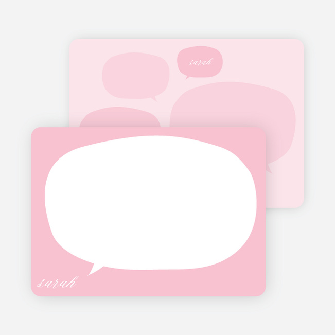 Thought Bubble Stationery - Soapy Pink