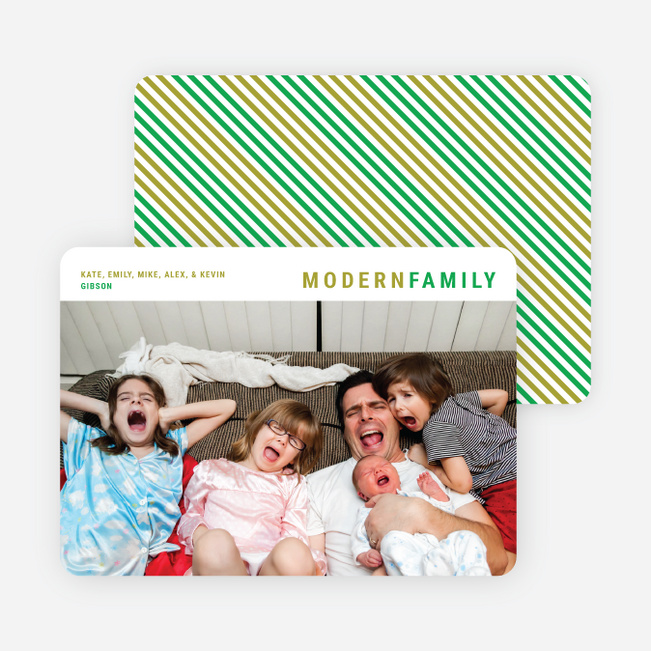 Holiday Diagonal Stripes - Green