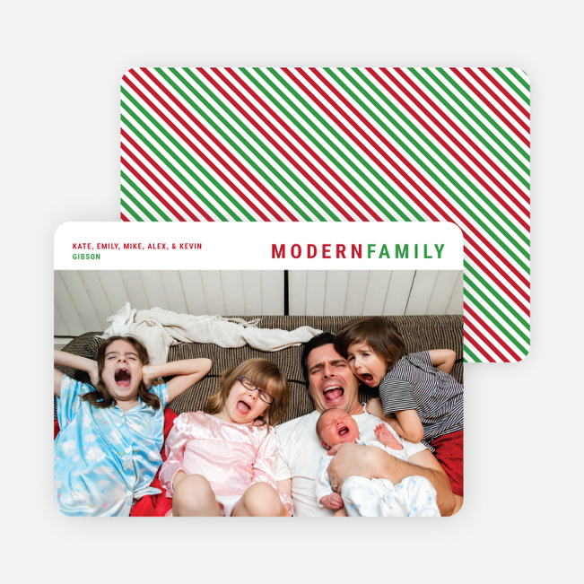 Holiday Diagonal Stripes - Red