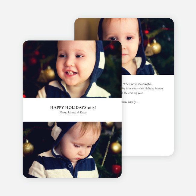Inverted Photo Sandwich Holiday Cards - Black