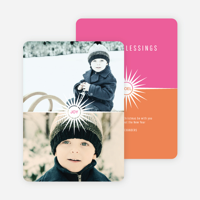 Burst of the Holidays Cards - Pink
