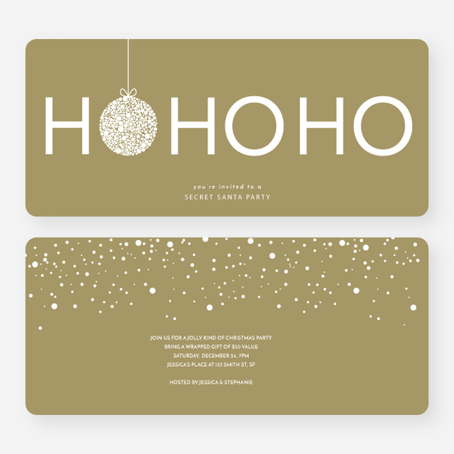 Ho Ho Ho Ornaments - Brown