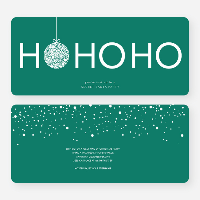 Ho Ho Ho Ornaments - Green