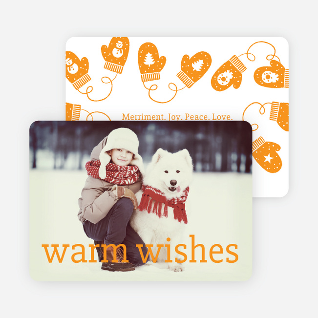 Mittens and Warm Wishes - Orange