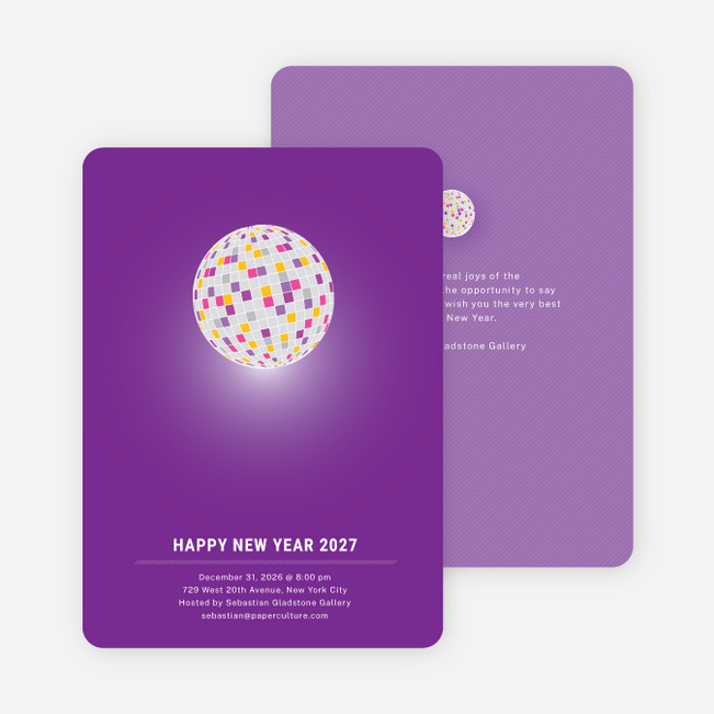 New Year’s Party Invitation - Plum