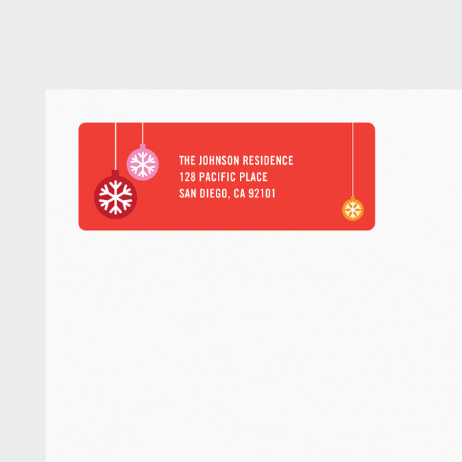 Ornaments Matching Address Labels - Red