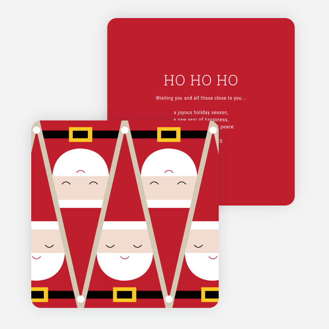 Santa’s Everywhere Christmas Cards - Red