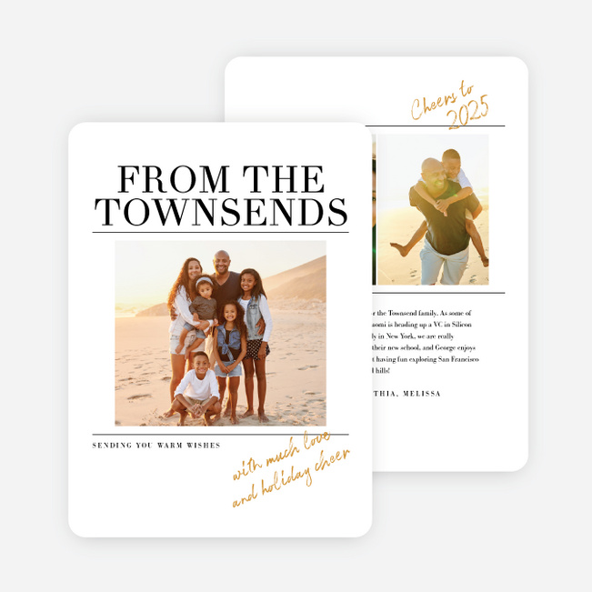 Extra Extra Holiday Cards and Invitations - Yellow