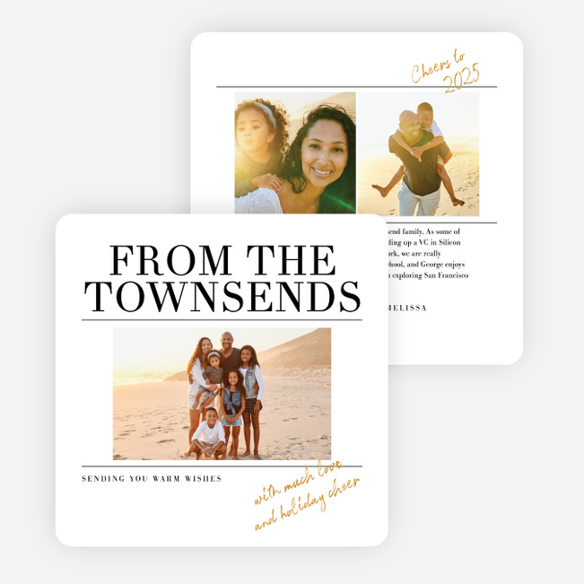 Extra Extra Holiday Cards and Invitations - Yellow