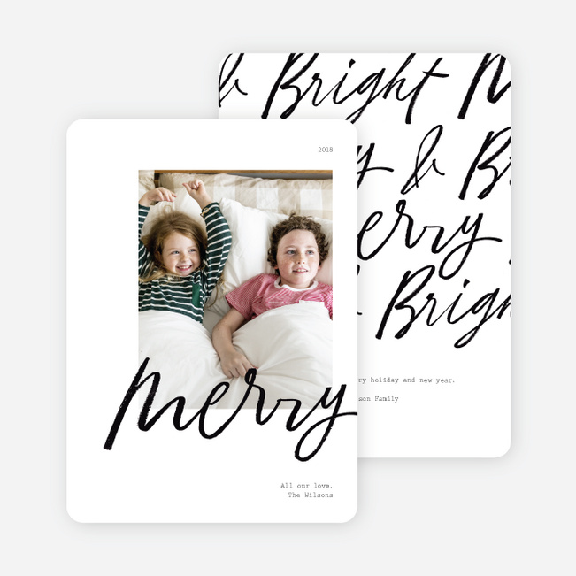 Merry All Around Christmas Photo Cards & Holiday Photo Cards - Black