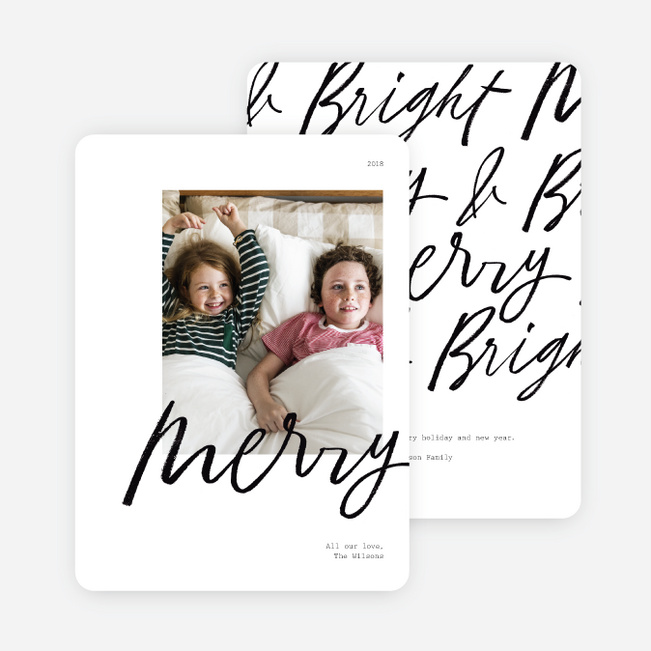 Merry All Around Christmas Photo Cards & Holiday Photo Cards - Black