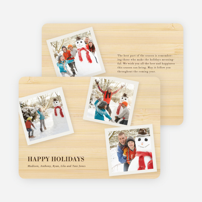 Classic Collection Holiday Photo Cards - Champagne