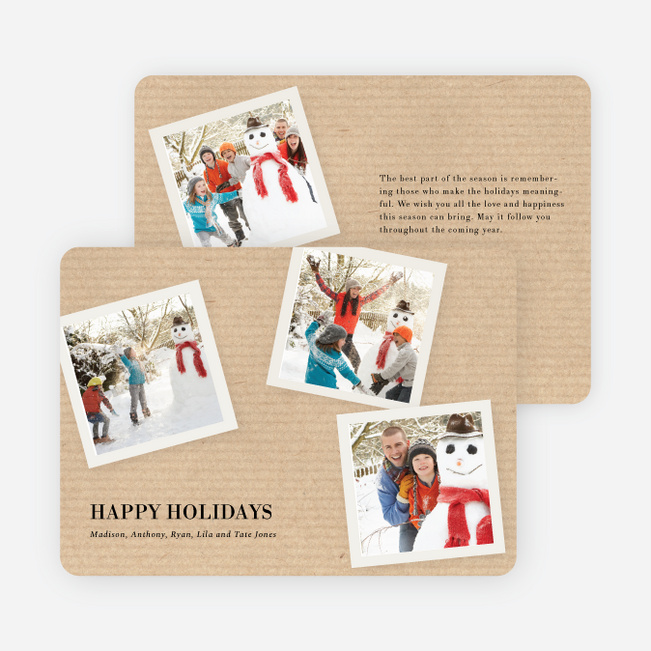 Classic Collection Holiday Photo Cards - Oatmeal