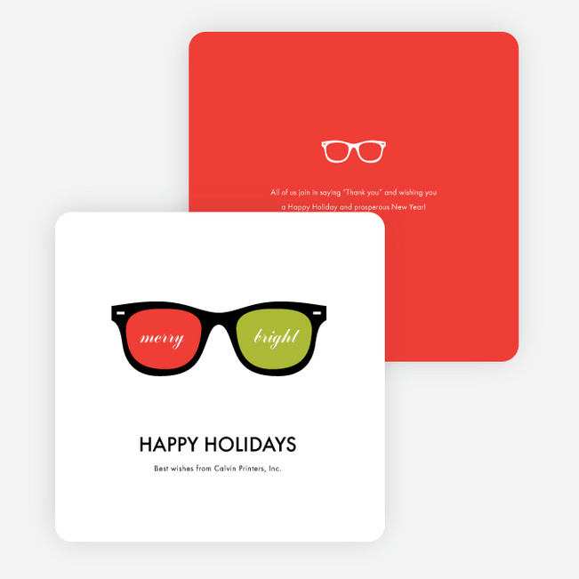 Visions of the Future Corporate Holiday Cards - Red