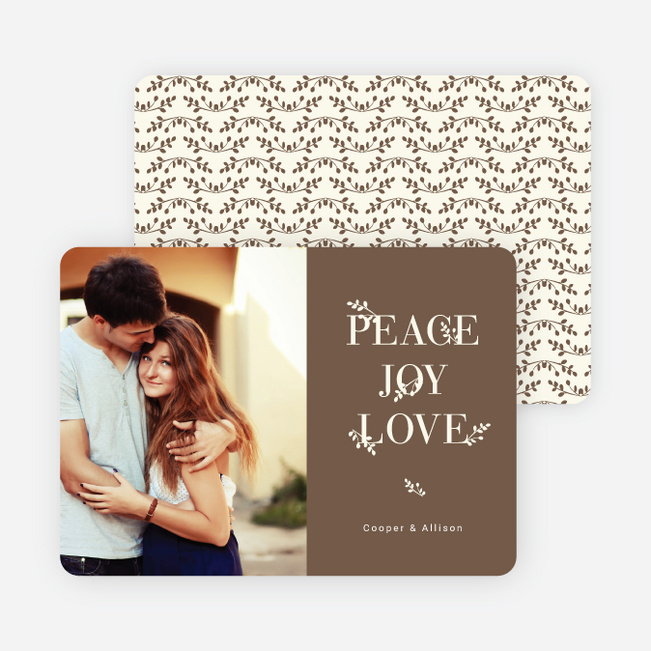 Capturing the Holiday Spirit: Peace, Joy and Love - Brown