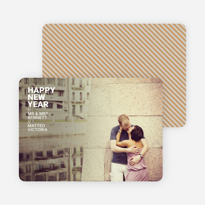 Happy New Years Photo Cards - Sand