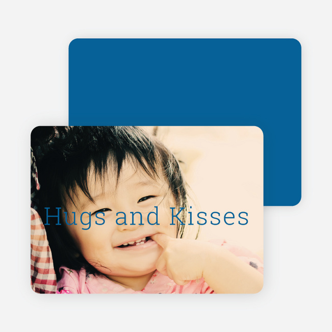 Hugs & Kisses Valentine’s Day Cards - Blue