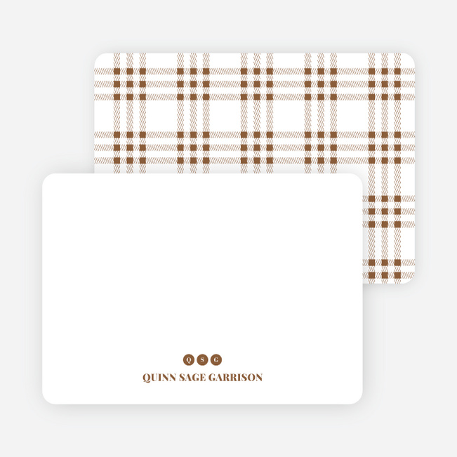 Notecards for the ‘Freshly Minted Monograms’ cards. - Mocha